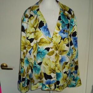 Havana Jack's Cafe Womens Multi-Color Long Sleeve Jacket Size XL